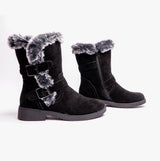 Hush Puppies MACIE Womens Leather Ankle Boots Black