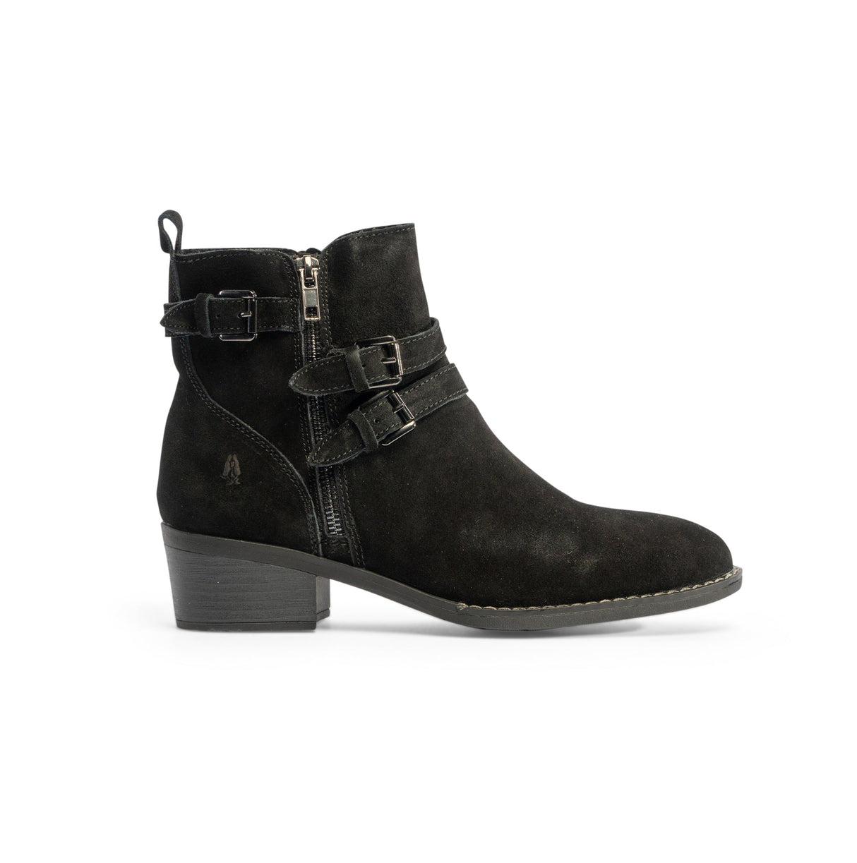 Hush Puppies JENNA Womens Leather Ankle Boots Black