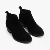 Hush Puppies ISOBEL Womens Leather Ankle Boots Black