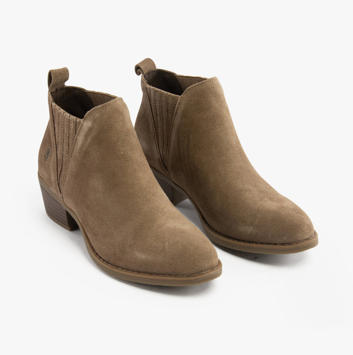 Hush Puppies ISOBEL Womens Leather Ankle Boots Taupe