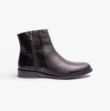 Hush Puppies FRANCES Womens Leather Ankle Boots Black