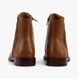 Hush Puppies FRANCES Womens Leather Ankle Boots Tan