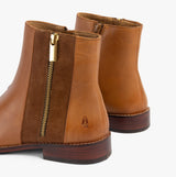 Hush Puppies FRANCES Womens Leather Ankle Boots Tan