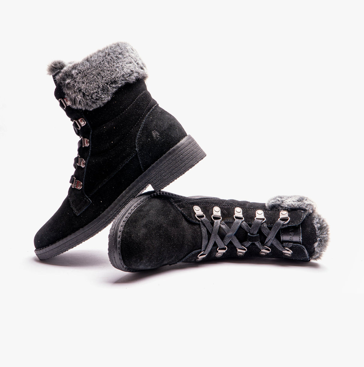 Hush Puppies FLORENCE Womens Leather Ankle Boots Black