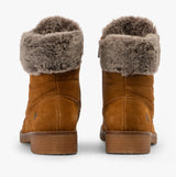 Hush Puppies FLORENCE Womens Leather Ankle Boots Tan