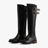 Hush Puppies CARLA Womens Leather Tall Boots Black