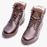 Hush Puppies ANNAY Womens Leather Ankle Boots Brown