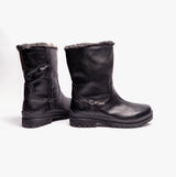 Hush Puppies ALICE Womens Leather Mid-Height Boots Black