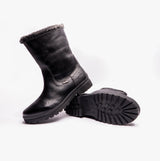 Hush Puppies ALICE Womens Leather Mid-Height Boots Black