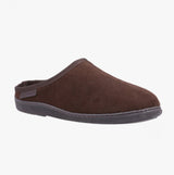 Hush Puppies ASHTON Mens Suede Leather Mule Slippers Brown