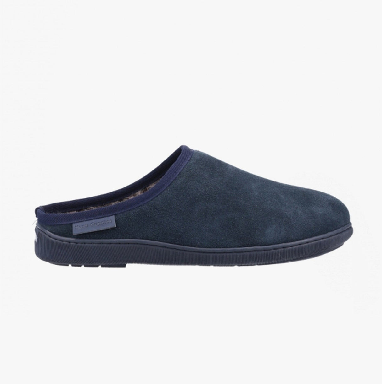 Hush Puppies ASHTON Mens Leather Mule Slippers Navy