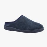Hush Puppies ASHTON Mens Leather Mule Slippers Navy