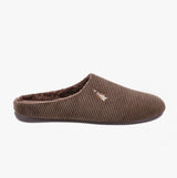 Hush Puppies REID Mens Mule Slippers Chocolate