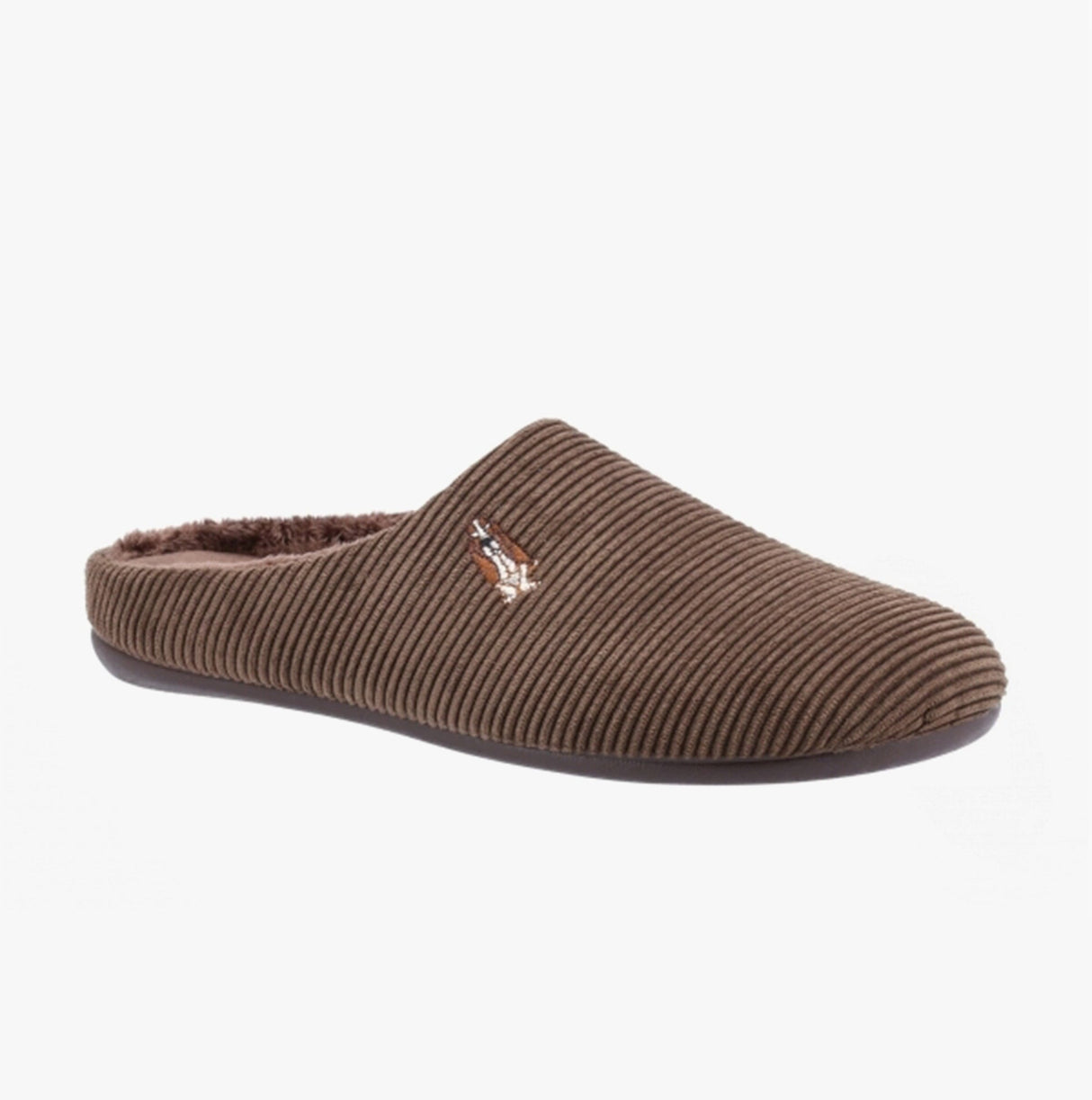 Hush Puppies REID Mens Mule Slippers Chocolate