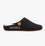 Hush Puppies GOOD Mens Fabric RPET Felt Mule Slippers Black