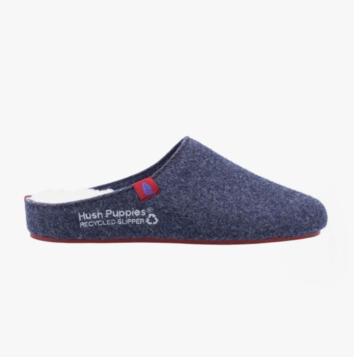 Hush Puppies GOOD Mens Recycled Felt Mule Slippers Navy