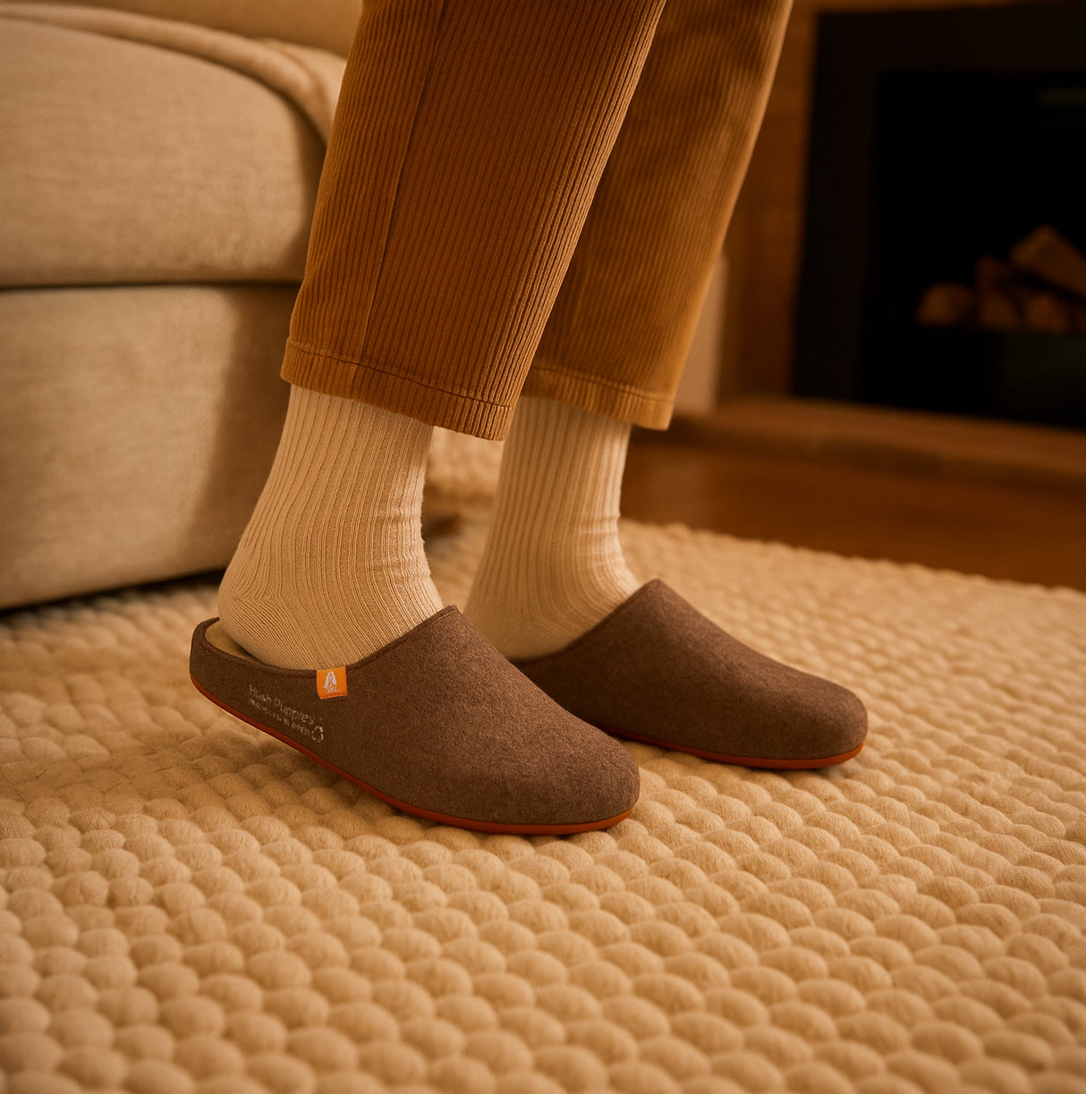 Hush Puppies THE GOOD SLIPPER Mens Slippers Brown