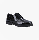 Hush Puppies VERITY BROGUE Girls Shoes Black Patent