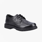 Hush Puppies SALLY 2 Girls Leather School Shoes Black