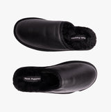 Hush Puppies COADY LEATHER SLIPPER Classic Mens Slippers Black