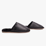 Hush Puppies COADY LEATHER SLIPPER Classic Mens Slippers Black