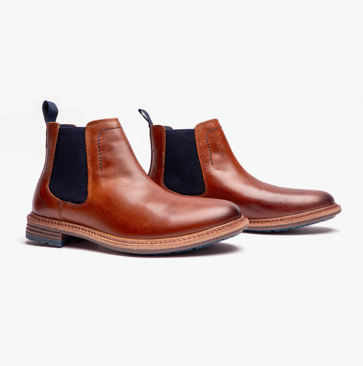 Hush Puppies JUSTIN Mens Chelsea Boots Tan