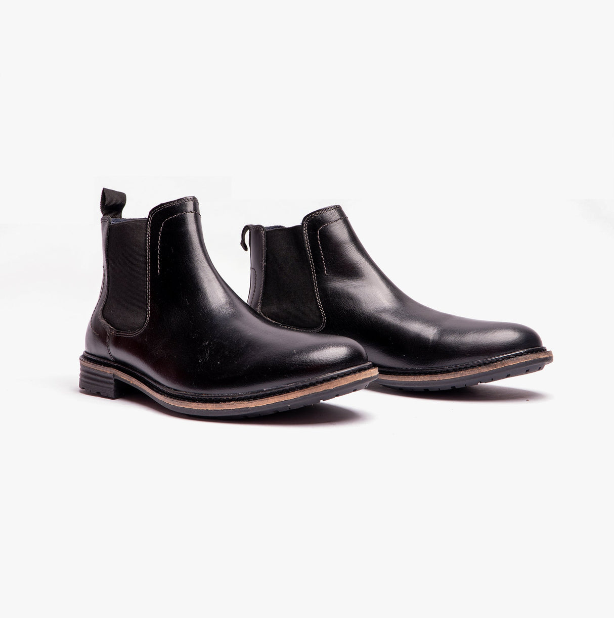 Hush Puppies JUSTIN Mens Chelsea Boots Black