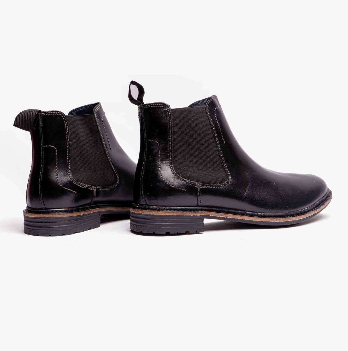 Hush Puppies JUSTIN Mens Chelsea Boots Black