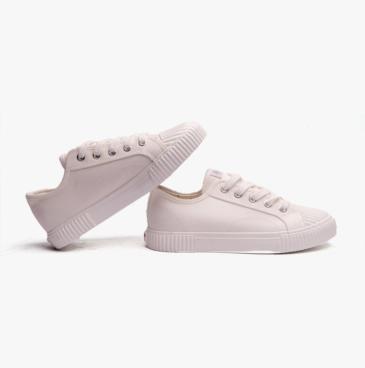 Hush Puppies BROOKE Womens Canvas Trainers White