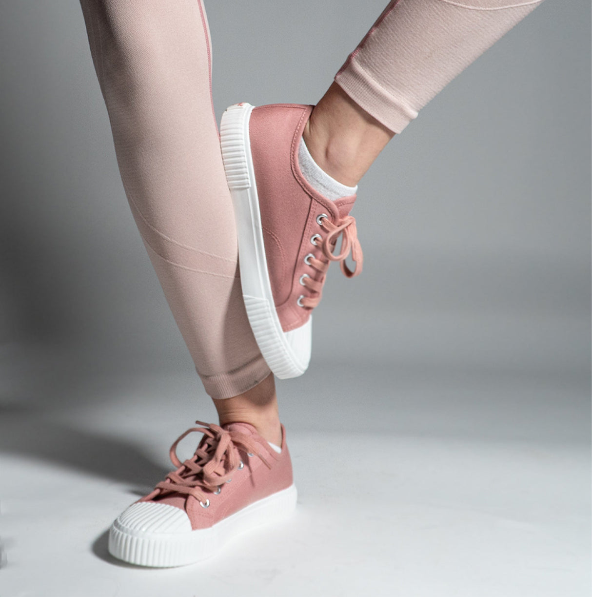 Hush Puppies BROOKE Womens Canvas Trainers Pink