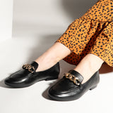 Hush Puppies HARPER Womens Chain Loafers Black