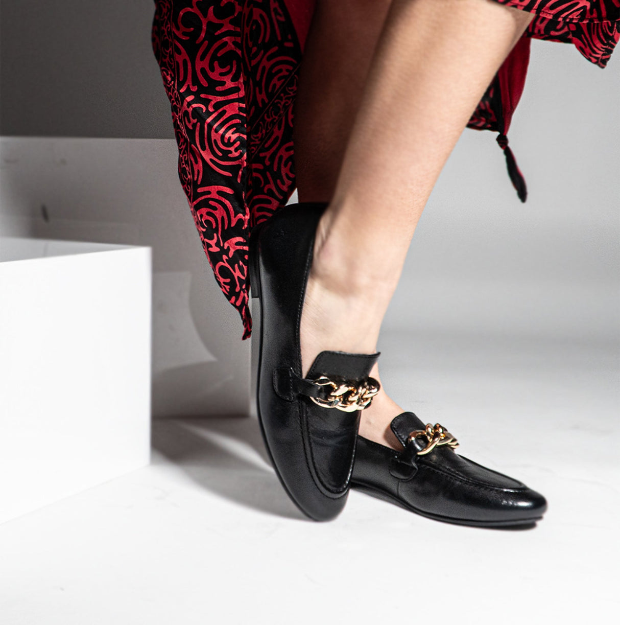 Hush Puppies HARPER Womens Chain Loafers Black