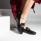 Hush Puppies HARPER Womens Chain Loafers Black