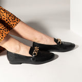 Hush Puppies HARPER Womens Chain Loafers Black