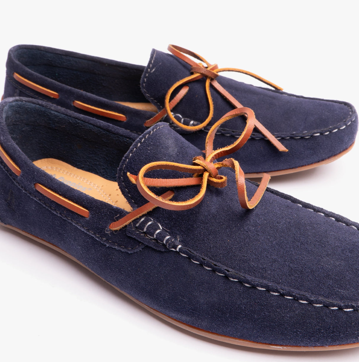Hush Puppies REUBEN Mens Boat Shoes Navy