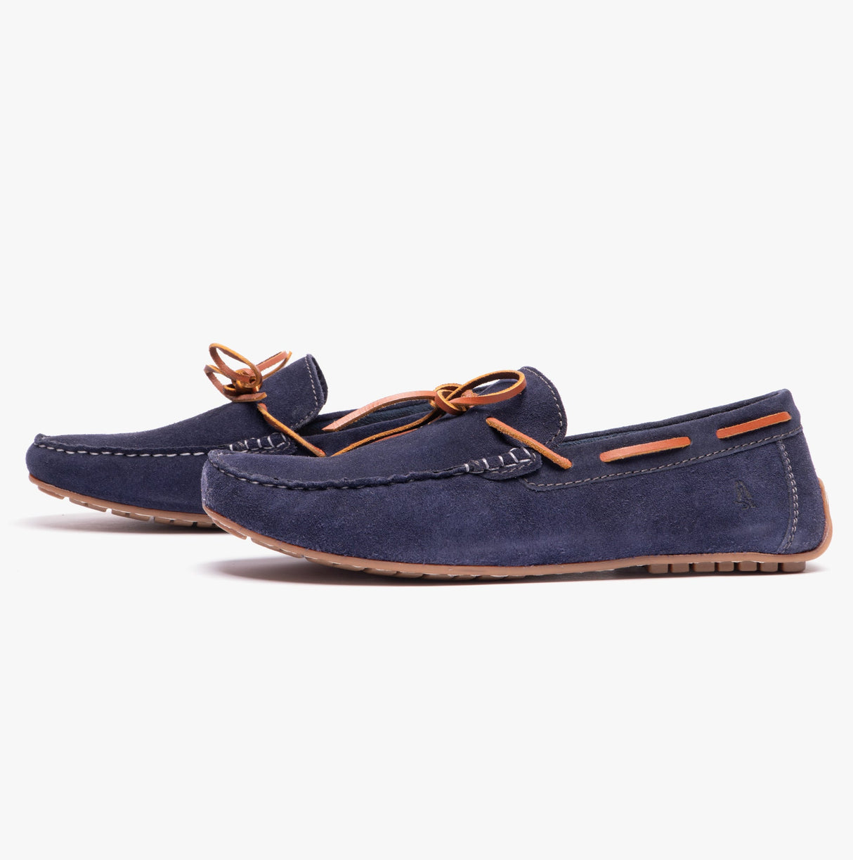 Hush Puppies REUBEN Mens Boat Shoes Navy