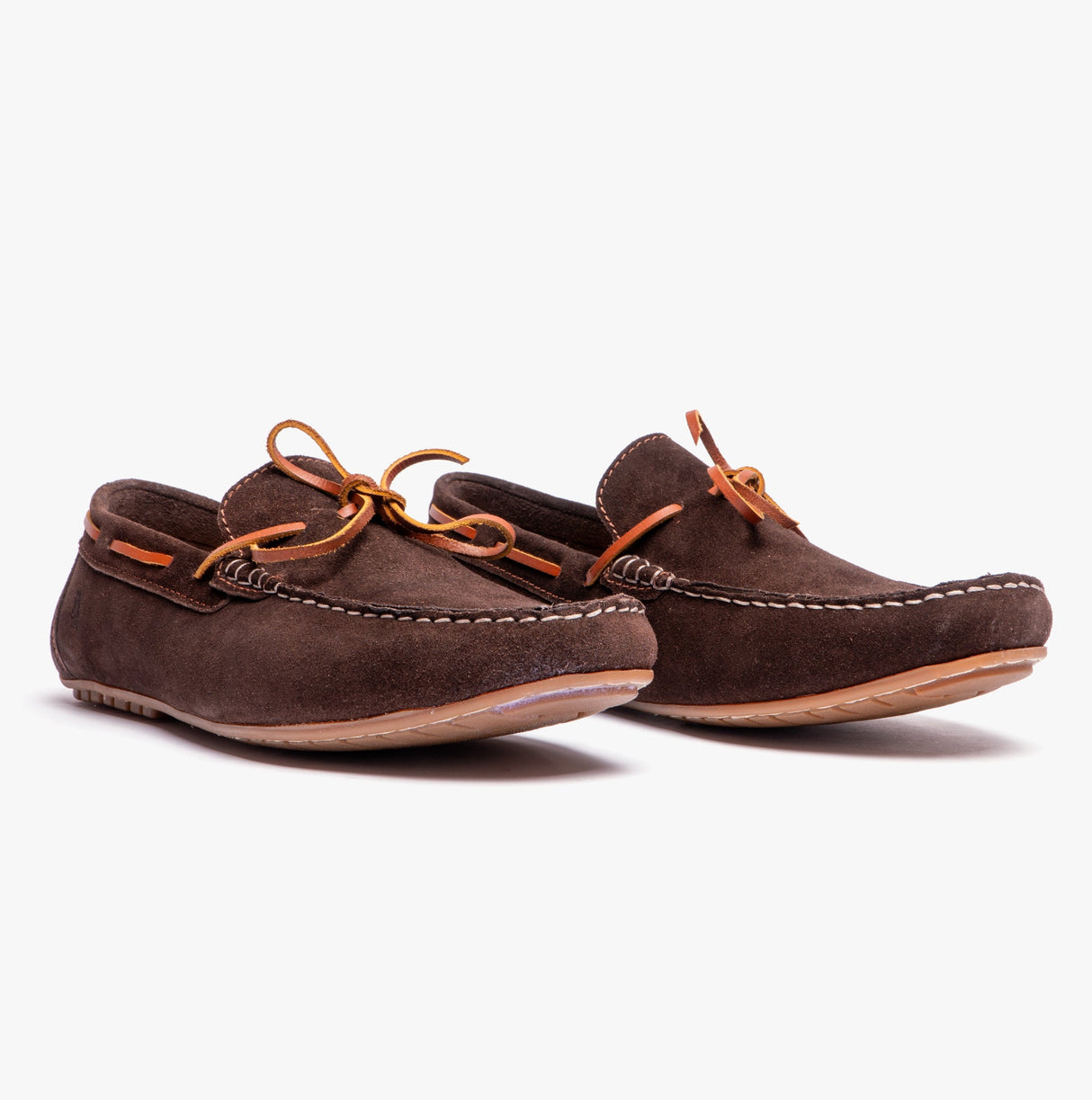 Hush Puppies REUBEN Mens Boat Shoes Brown