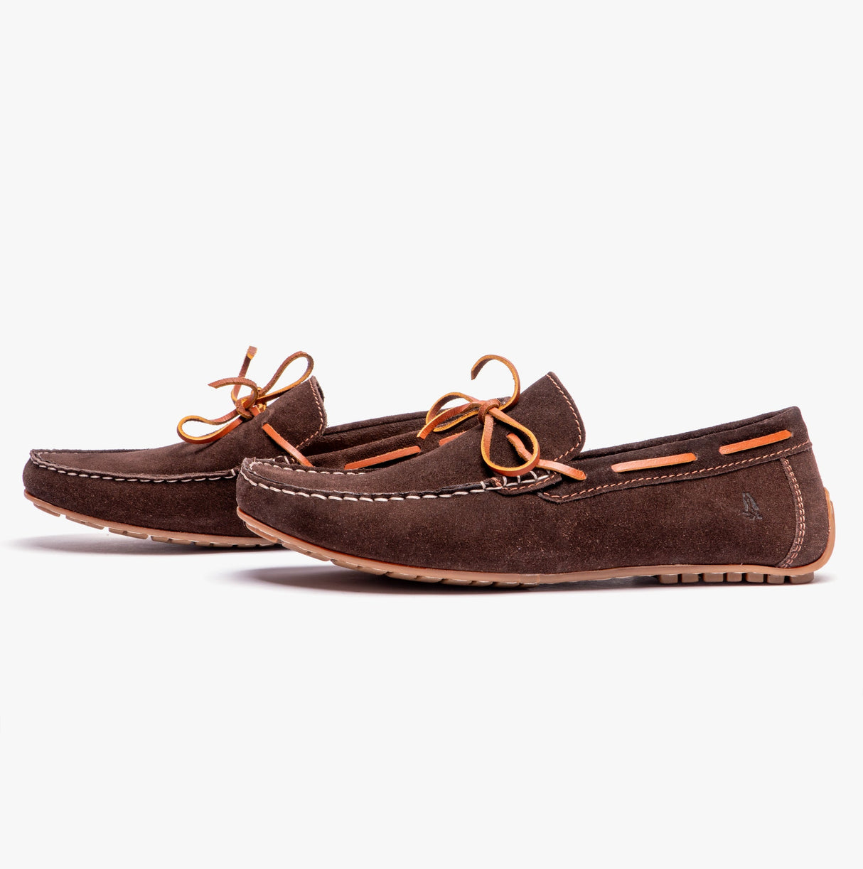 Hush Puppies REUBEN Mens Boat Shoes Brown