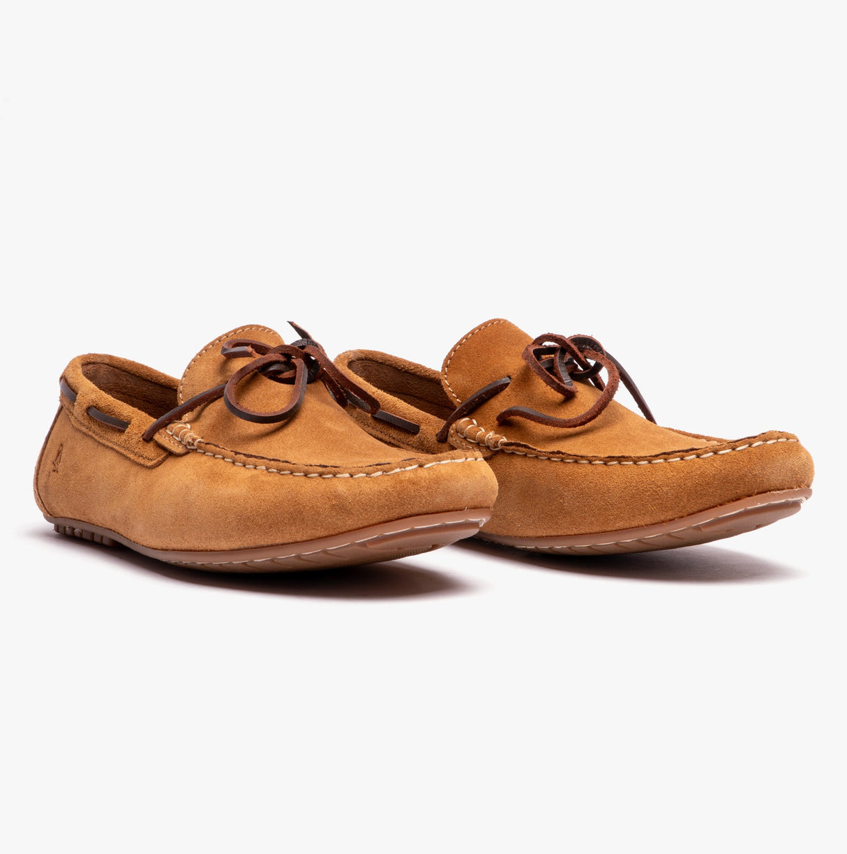Hush Puppies REUBEN Mens Boat Shoes Tan