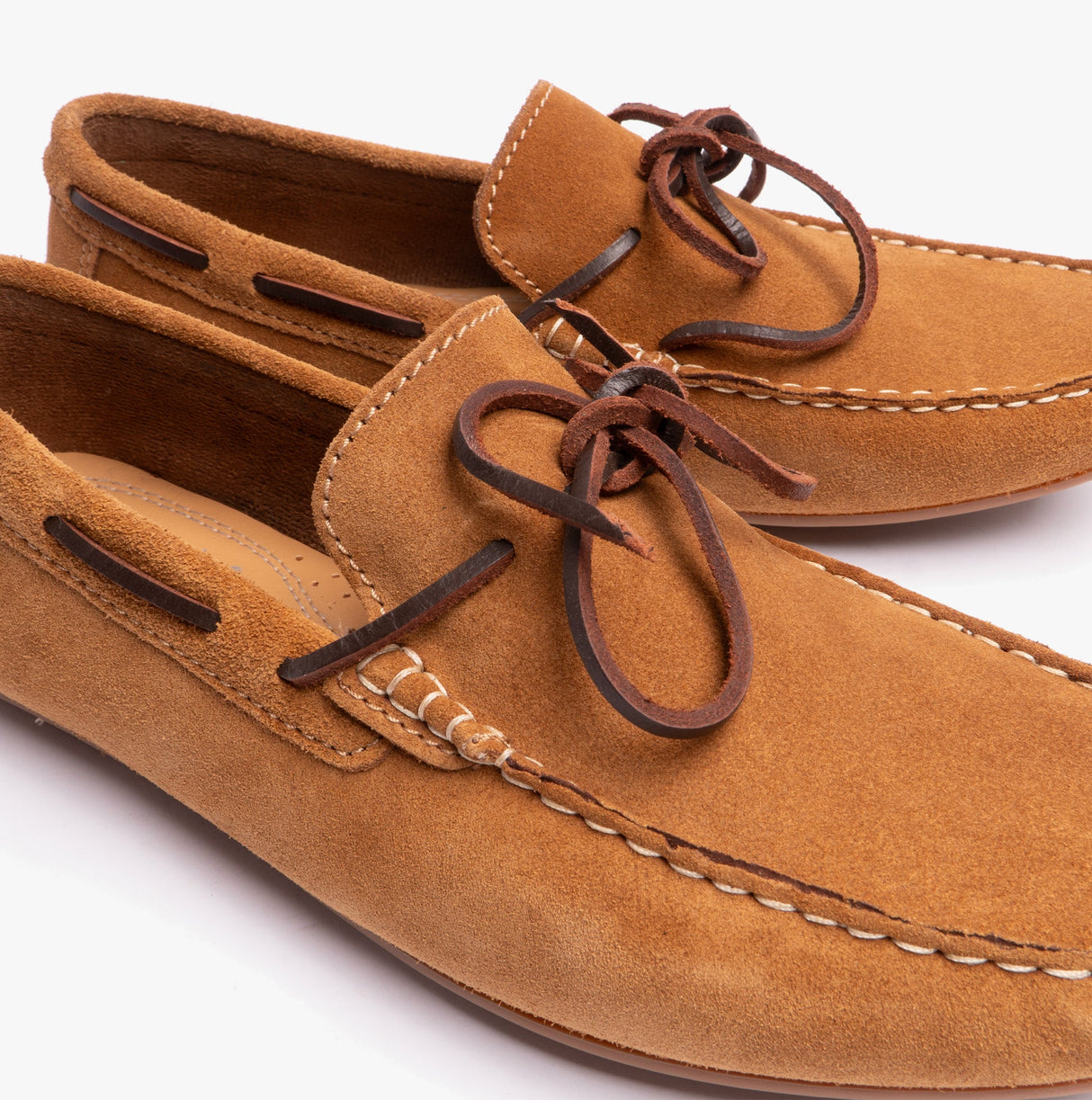 Hush Puppies REUBEN Mens Boat Shoes Tan