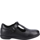 Hush Puppies BRITNEY Girls Leather School Shoes Black