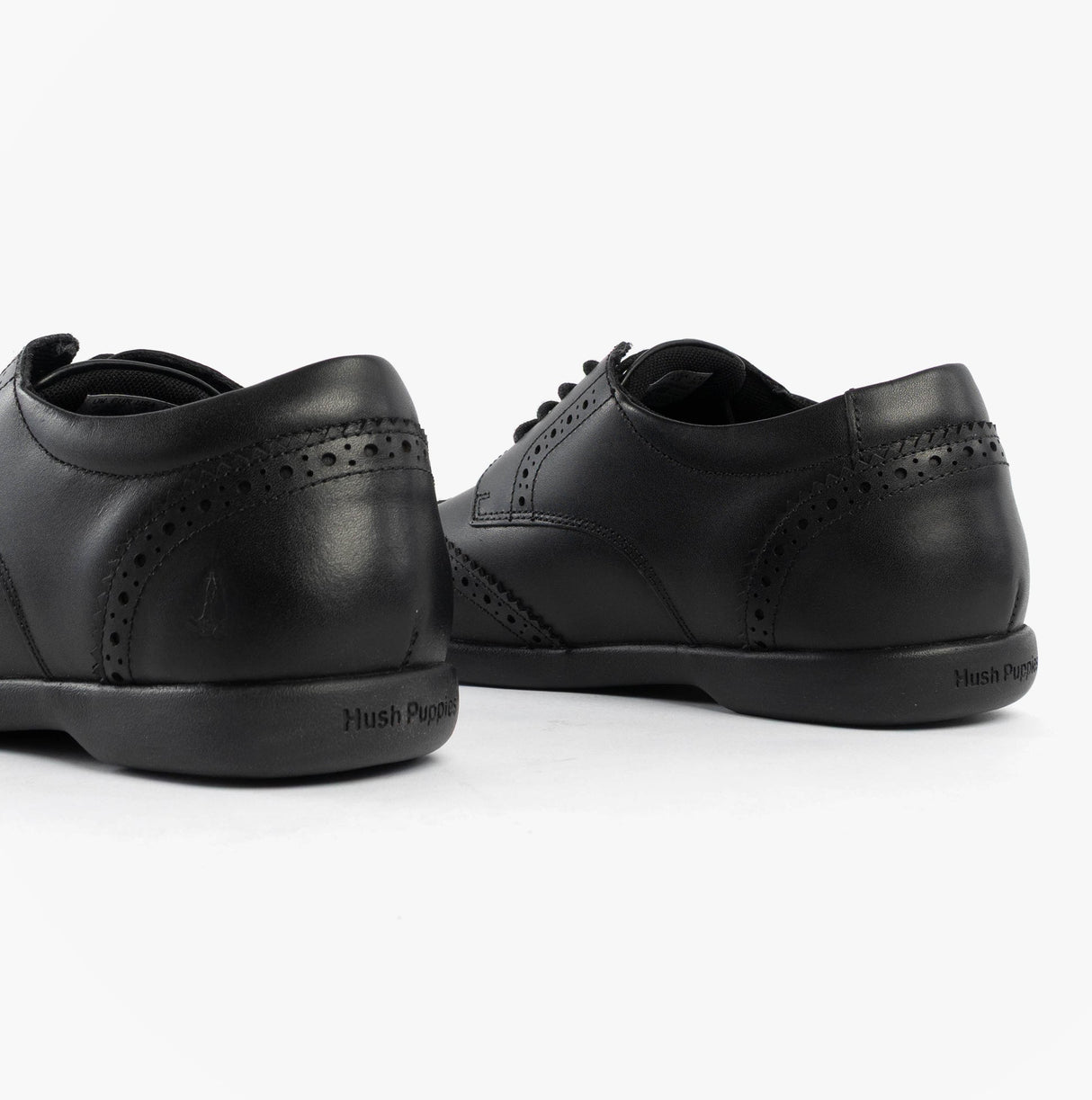 Hush Puppies BRIDGET Girls Leather School Shoes Black