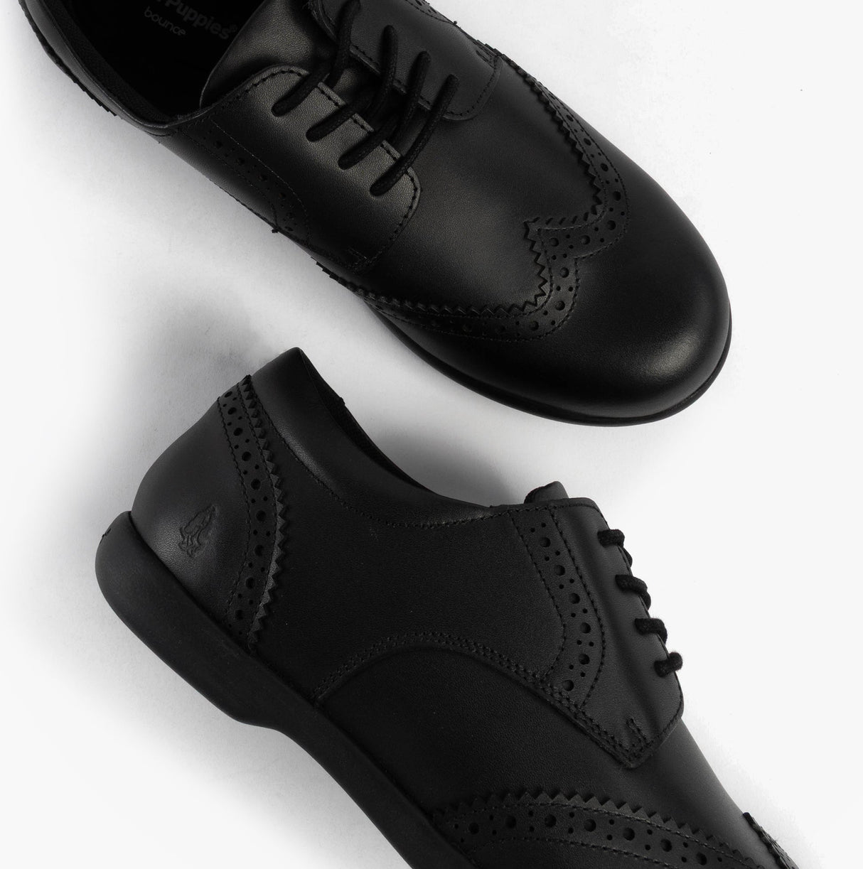 Hush Puppies BRIDGET Girls Leather School Shoes Black