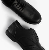 Hush Puppies BRIDGET Girls Leather School Shoes Black