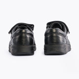 Hush Puppies ROWAN Boys Leather School Shoes Black