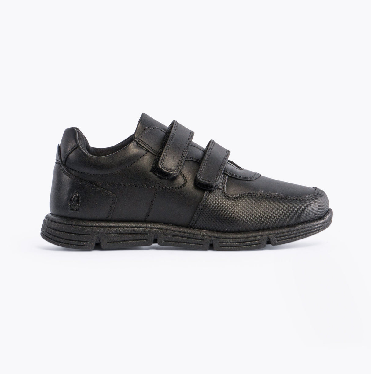 Hush Puppies LUCAS Boys Leather School Shoes Black