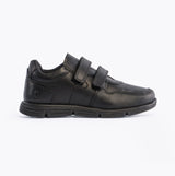 Hush Puppies LUCAS Boys Leather School Shoes Black