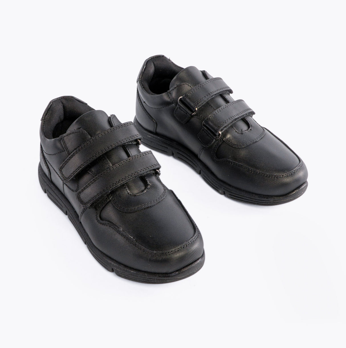 Hush Puppies LUCAS Boys Leather School Shoes Black