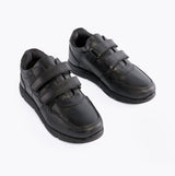 Hush Puppies LUCAS Boys Leather School Shoes Black