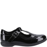 Hush Puppies BRITNEY Girls School Shoes Black Patent